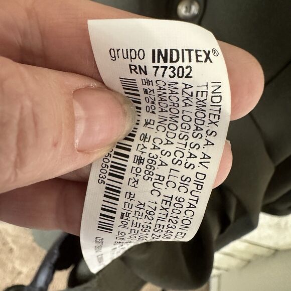 Zara Green Ruffle Trim Button Down Tunic Dress Size Medium NEW - Picture 8 of 8